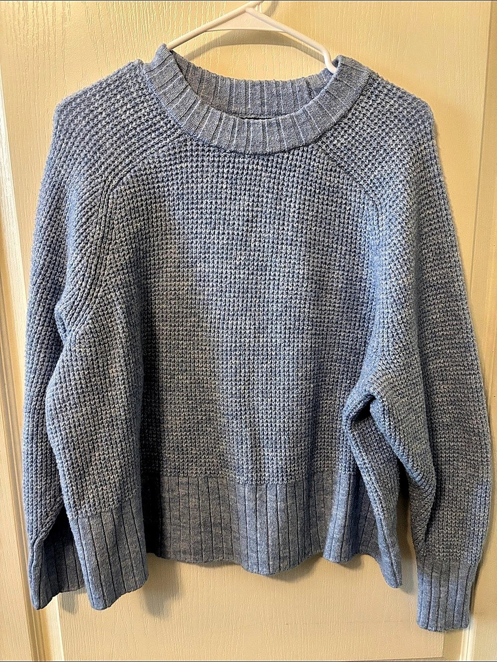 a new day Textured Knit Sweater in Blue XXL